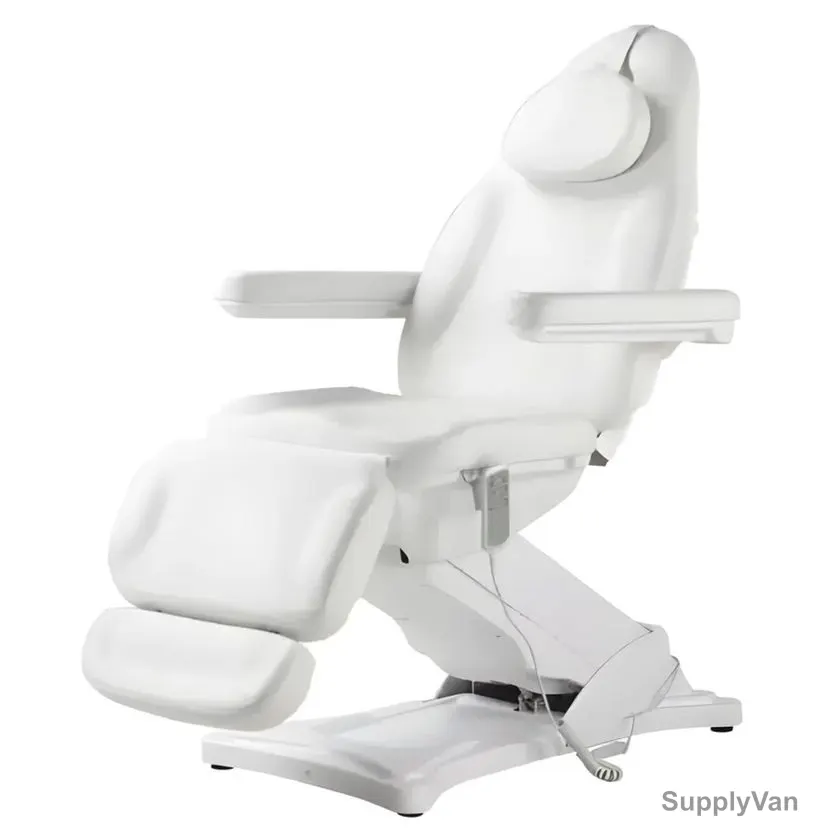 Electric Dermatology Chair, PVC Leather, 185CM Length, 200 Kg Weight Capacity, White — image 1