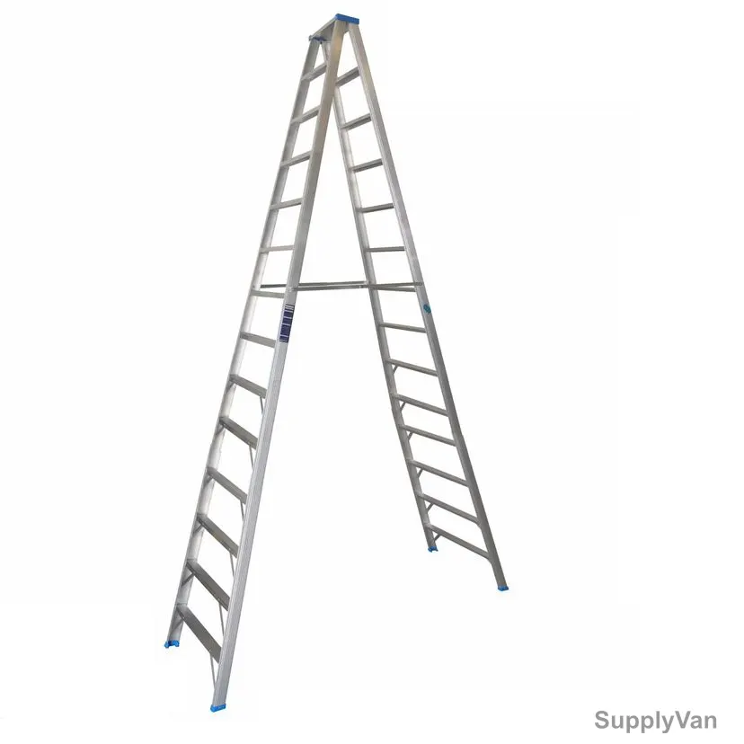 Topman Two Way Ladder, TWAL14, Aluminium, 14 Steps, 110 Kg Weight Capacity