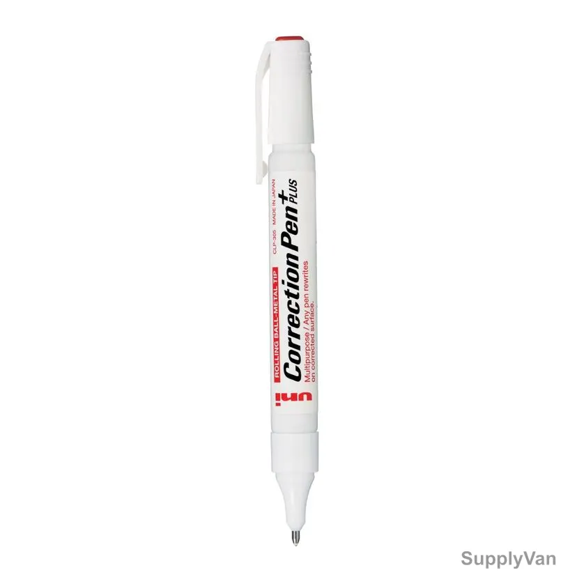 Uni-Ball Metal Tip Correction Pen, CLP305, 1.0MM Tip Size, White, 12 Pcs/Pack