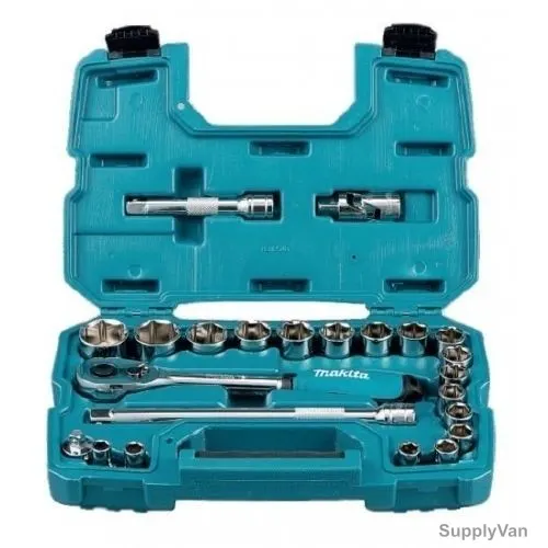 Makita Ratchet and Socket Set, B-65589, 23 Pcs/Set
