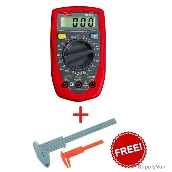 Uni-T Digital Multimeter UT33C Combo w/ 2 Plastic Vernier Calipers Free