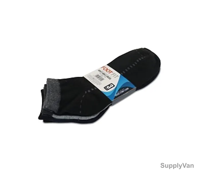 Foot Fit Ankle Socks, FT-1308, Multicolor, PK3