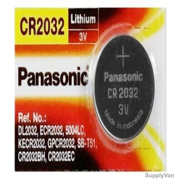 Panasonic Coin Battery, CR2032, Lithium, 3V — image 1