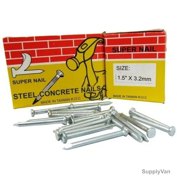 Super Concrete Nail, SH-SCN-15, Steel, 1.5 Inch