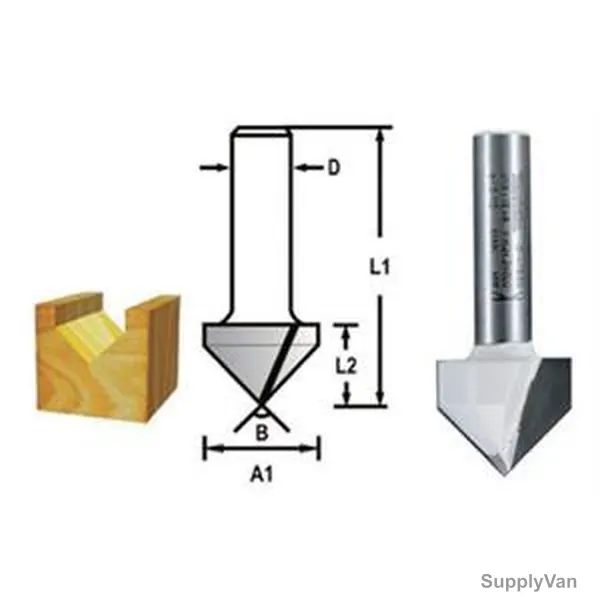 Makita V Grooving Router Bit, D-47905, 15.9x12.7MM