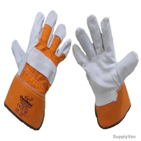 Vaultex Leather Working Gloves, JKC, Free Size, Multicolor, PK12