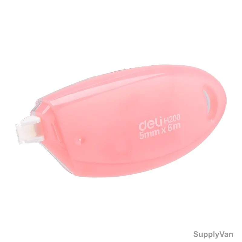 Deli Correction Tape, EH20001, 5MM Width x 6 Mtrs Length, Pink
