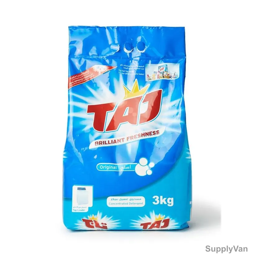 Taj Original High Foam Detergent Powder, 3 Kg, 4 Pcs/Pack — image 1