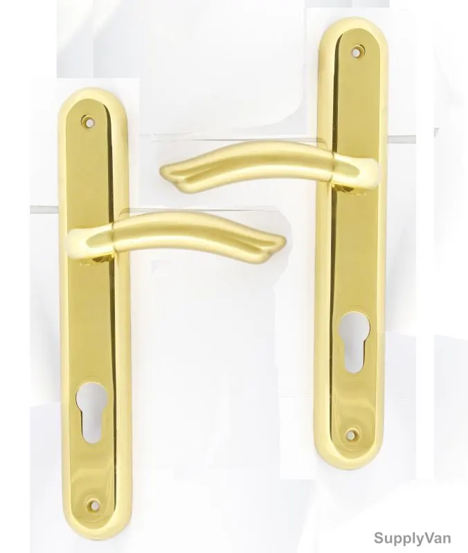 CAL Lever Handle with Lock, SAF-10, Brass Material, Gold Colour