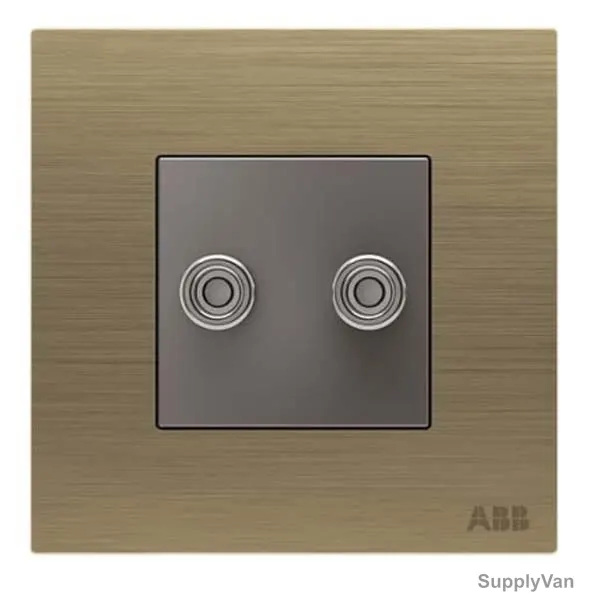 ABB Audio Socket, AM34144-AG, Millenium, 1 Gang, 2 Terminals, Antique Gold
