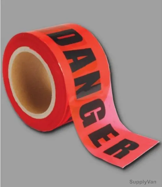 Workman Warning Tape, WT-CH-DANGER-RED, Message, 3 Inch x 200 Mtrs