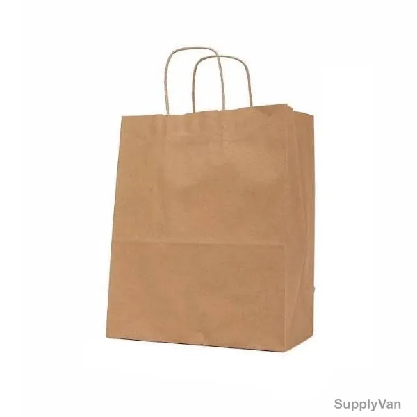 The Paperpack Paper Bag With Twisted Handle, 32CM Length x 18CM Width x 35CM Height, Brown, 50 Pcs/Pack — image 1