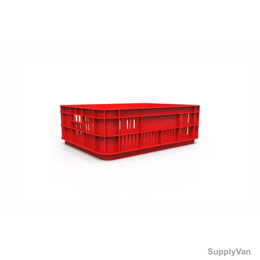 Palletco Bakery Crate, 10261, HDPE/Polypropylene, 50 Ltrs, Red