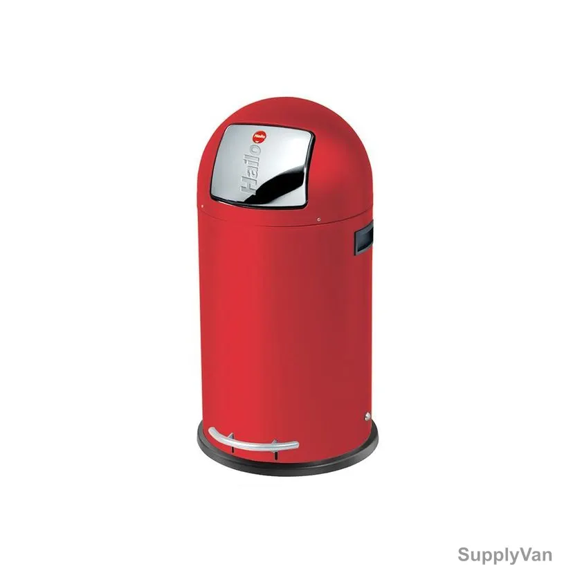 Hailo Push Bin, HLO-0835-139, KickMaxx L, 28 Litres, Red