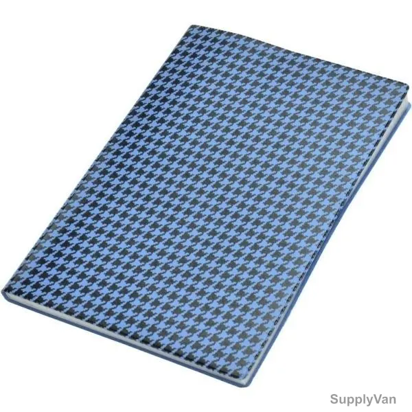 FIS 5MM Square Lines Notebook with PVC Soft Cover, FSNBP5A5100BKBL, 148 x 210MM, 100 Pages, Black and Blue