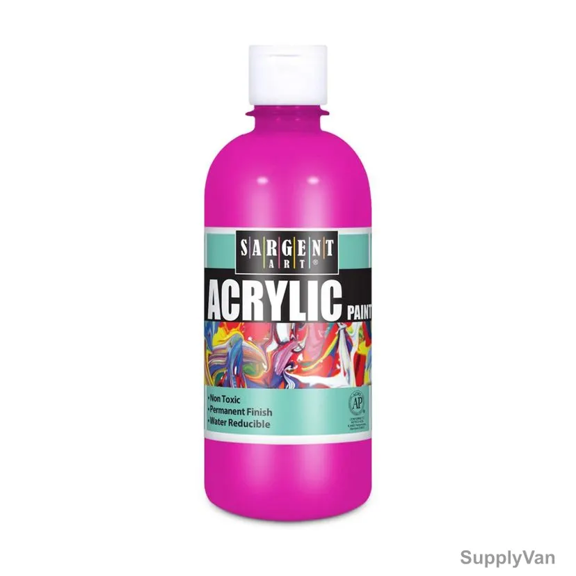 Sargent Art Acrylic Paint, SA24-2438, 16 Oz, Pink