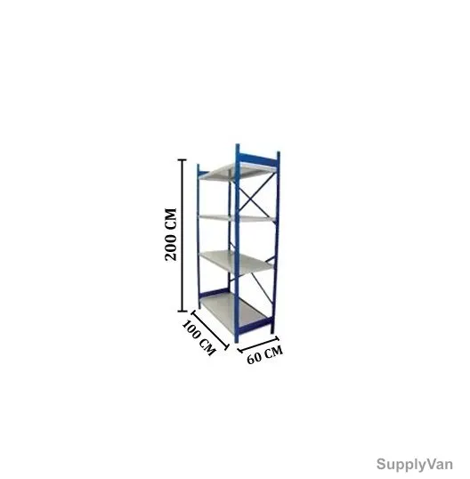 Ast Bolt Free Shelving, BF200601004, 4 Shelves, 120 Kg Capacity, HR Steel