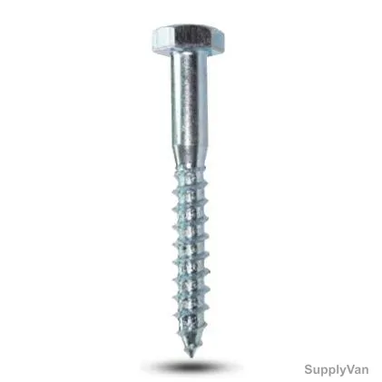 Tuf-Fix Hex Coach Screw, 5/16x1 Inch, CS, Silver, PK1500