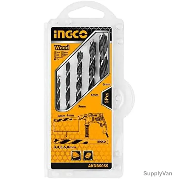 Ingco Wood Drill Bit Set, AKDB5055, 5 Pcs/Set — image 1