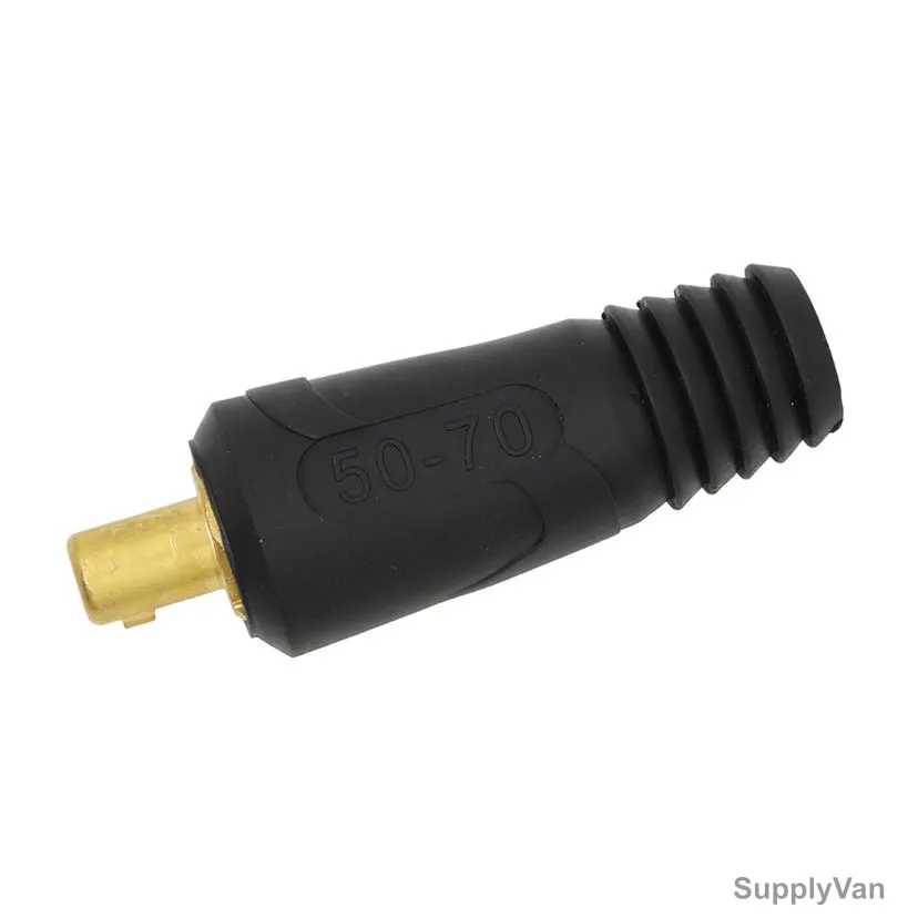 Rns Welding Cable Connector, Rubber/Brass, Male, 50-70 SQ.MM, 20 Pcs/Pack