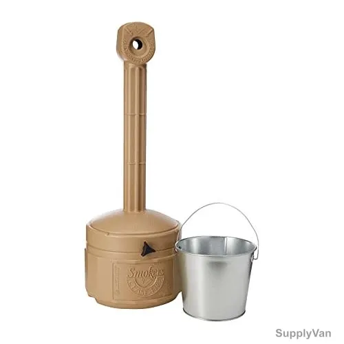 Justrite Outdoor Ashtray, 4 Gallon, Beige