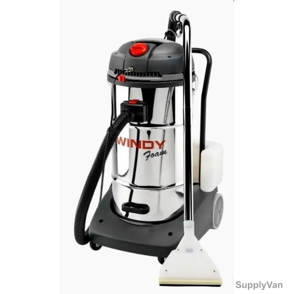 Lavor Injection and Extraction Cleaner Machine with Foam, WINDY-FOAM, 2000-2400W, 65 Litres, Gray and Silver