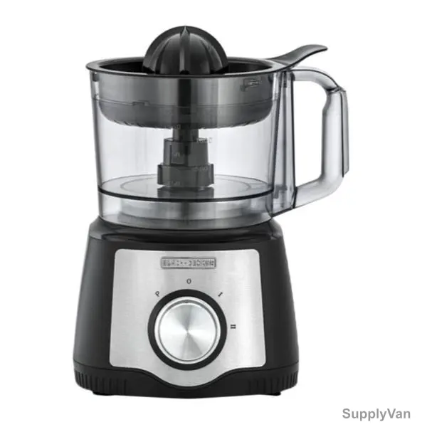 Black and Decker Food Processor, FX650-B5, 600W, 1.5L, Black and Silver
