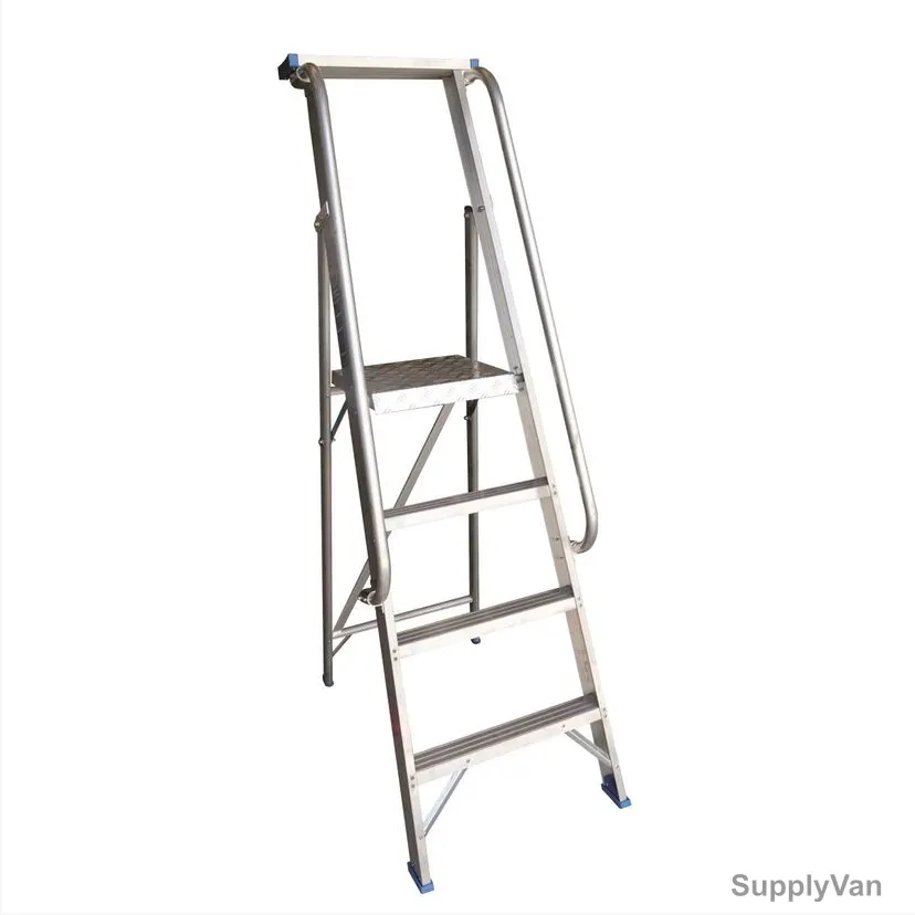 Topman Heavy Duty Platform Ladder, PFHDAL4, Aluminium, 3+1 Steps, 150 Kg Weight Capacity — image 1