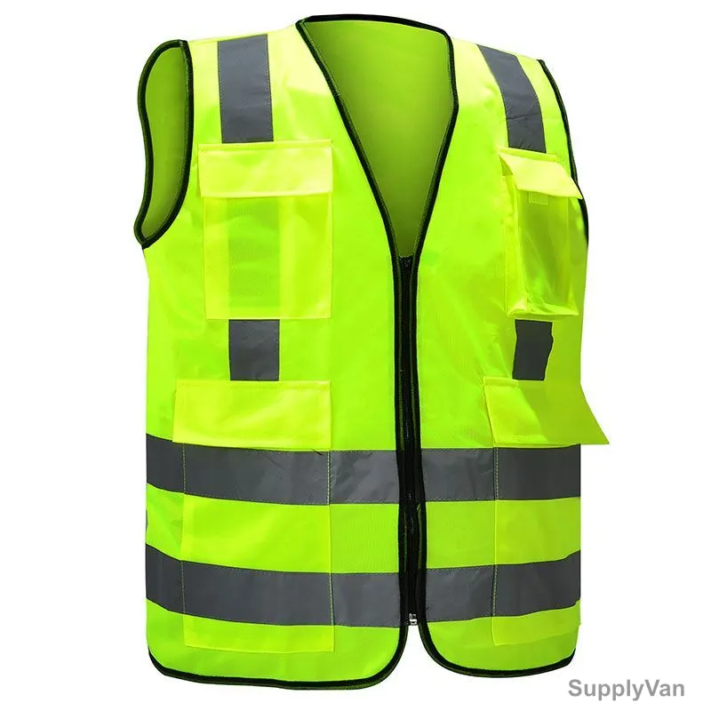 Empiral Safety Vest With Backside Cross Reflective, Bright, 100% Polyester, S, Fluorescent Yellow — image 1