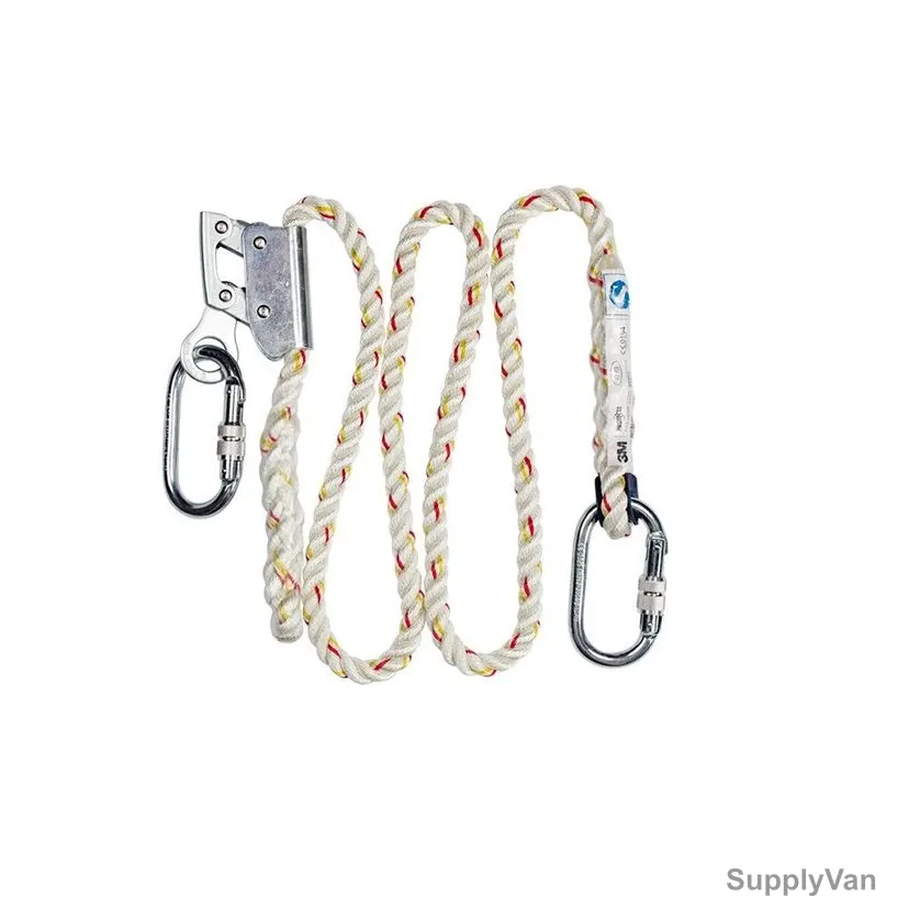 3M Work Positioning Safety Rope, 1390240, Nylon, 12MM Dia x 2 Mtrs Length, White — image 1