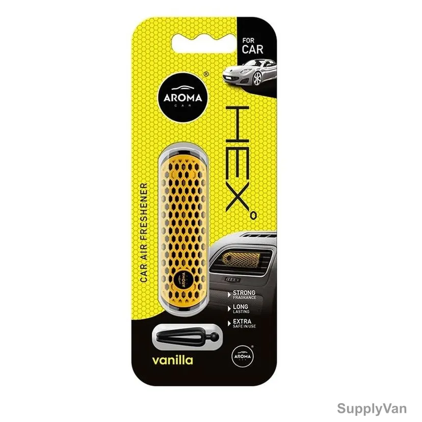 Aroma Hex Polymer Car Air Freshener, Vent Clip, Vanilla, 5GM — image 1