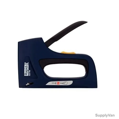 Rapid Stapler Gun, ALU-753, Aluminium, Blue, No. 53 Staple, 27 x 155 x 180MM