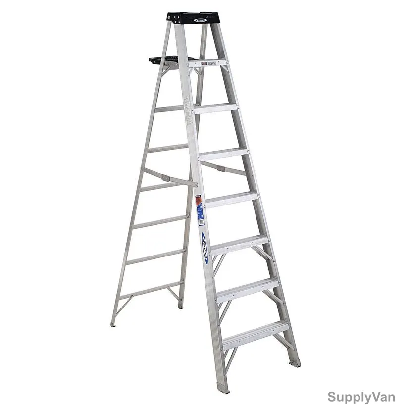 Werner Single Sided Step Ladder, 378, Aluminium, 8 Feet Height, 136 Kg Weight Capacity