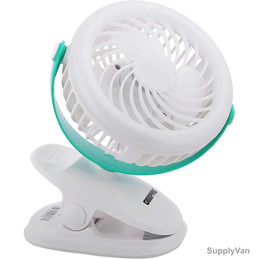 Geepas 2 In 1 Rechargeable Clip Fan, GF21137, 1200mAh, White — image 1