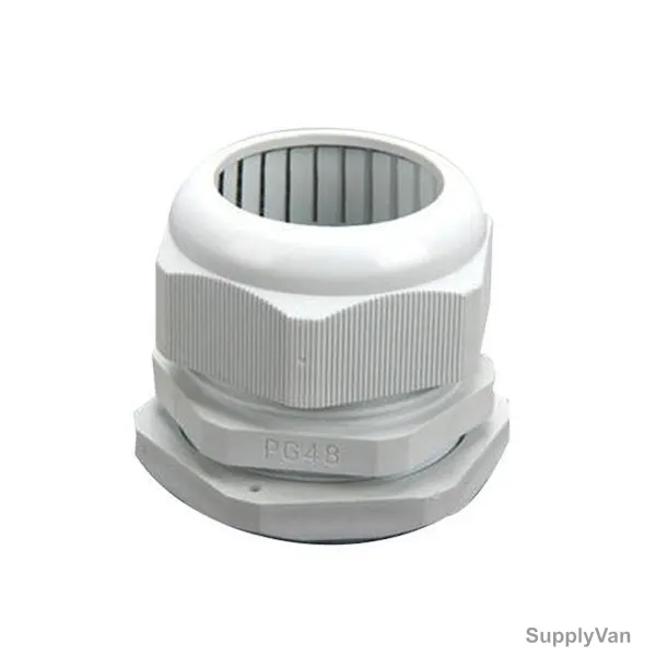 PVC Gland, PG-48, 59MM Outer Dia, 34-44MM Cable Size, White, 10 Pcs/Pack