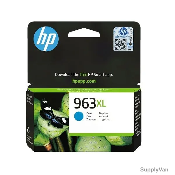 HP High Yield Original Ink Cartridge, 3JA27AE, 963XL, Cyan