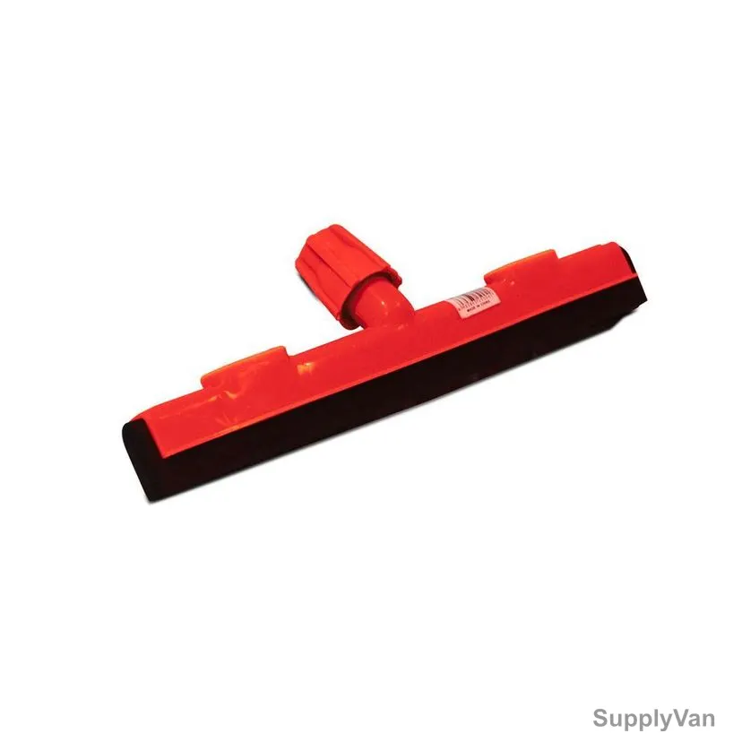 Akc Heavy Duty Floor Wiper With Stick, WP26R-BH01, Plastic, 35CM, Red