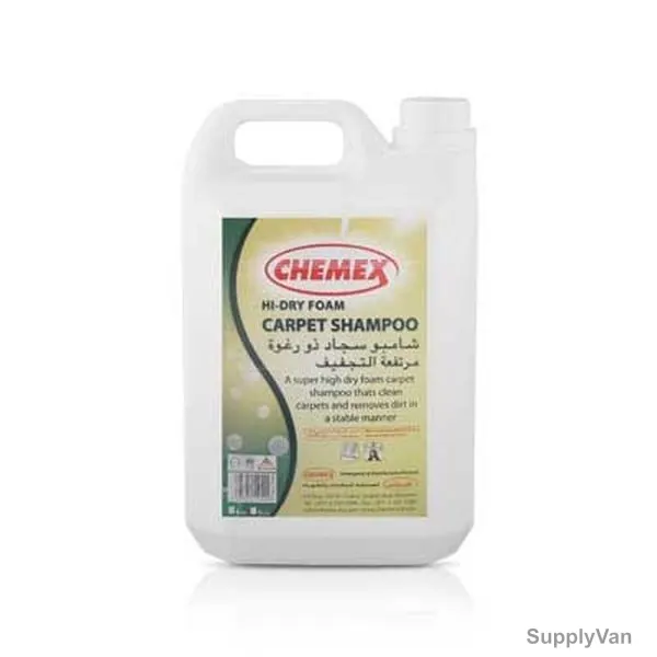 Chemex High Dry Foam Carpet Shampoo, 5 Litre, 4 Pcs/Pack