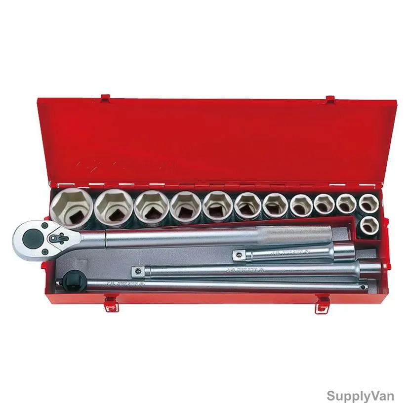 Kingtony 6 Point Socket Wrench Set, 6316MR, 3/4 Inch Drive Size, 16 Pcs/Set — image 1