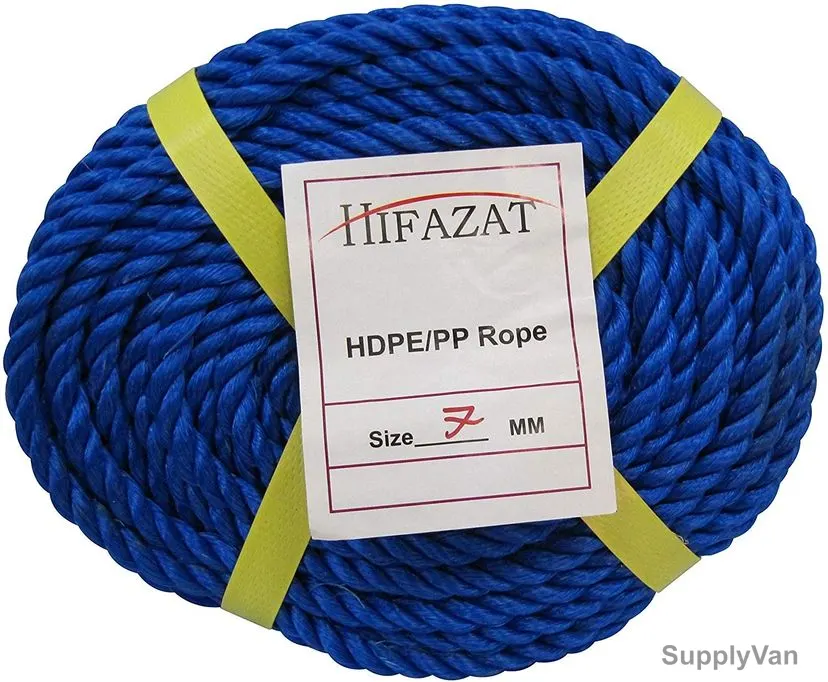 Hifazat Rope, SHGT-NRB-725, Nylon, 7MM x 22.86 Mtrs, Blue