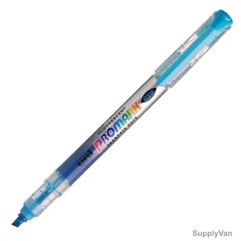 Uni-Ball Promark Fluorescent Highlighter, USP105-BEL, 5.0MM Tip Size, Light Blue, 12 Pcs/Pack