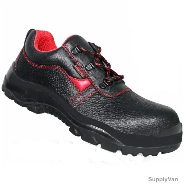 Lancer Low Ankle Labor Safety Shoes, TP-103, Model S, Genuine Leather, S1P SRA, Size39, Black
