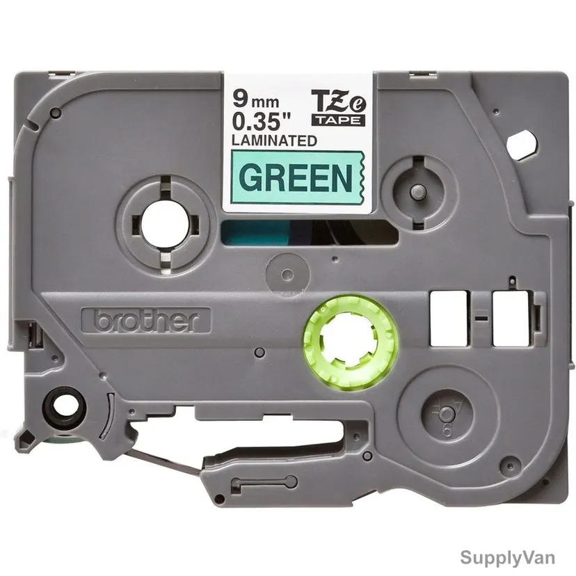 Brother Labelling Tape Cassette, TZE721, 9MM, Black On Green