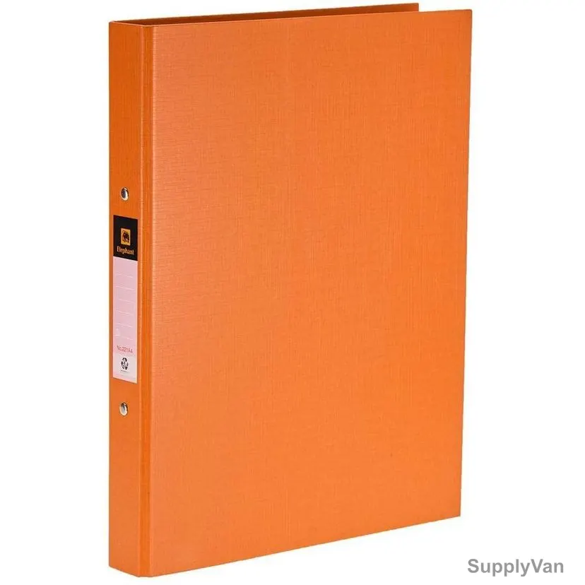Elephant 2 Ring Binder, 221O, O Ring, Orange, 12 Pcs/Pack