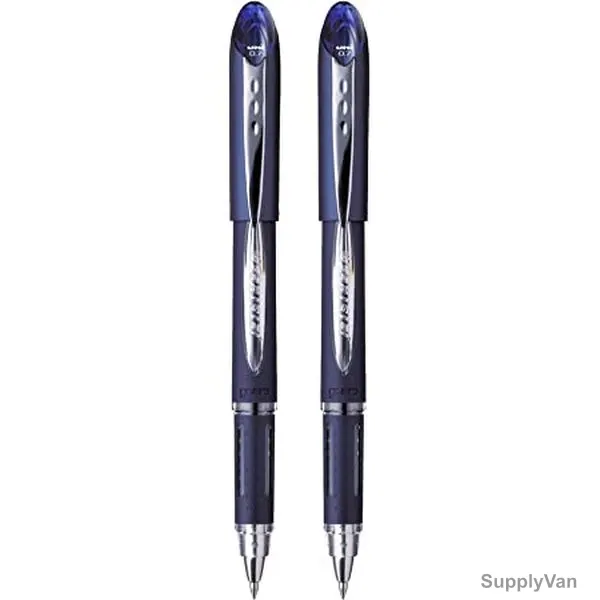 Uni-Ball Ball Point Pen, SX217-02BE-BK, Jetstream, 0.7MM Tip, Blue/Black, 2 Pcs/Set