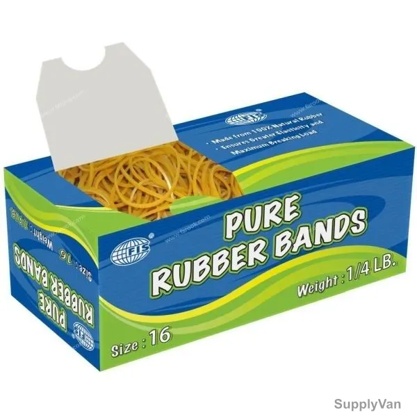 FIS Pure Rubber Band, FSRB16, 16 Size, Brown