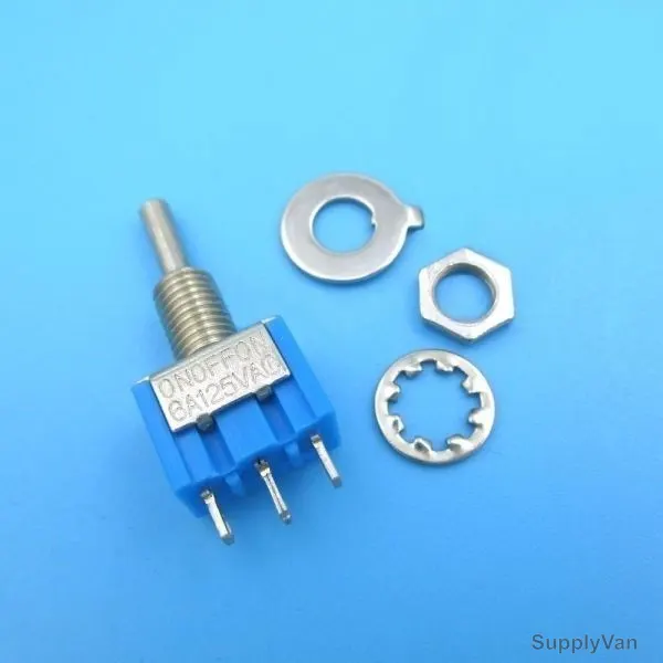 Miniature Small Mini Toggle Switch for DIY Arduino Project, 125-250V, Blue
