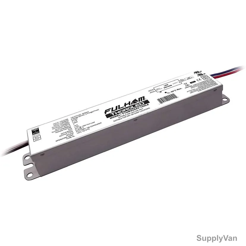 Fulham Constant Voltage LED Driver, T1UNV024V-100LE, ThoroLed, 4.17A, 100W