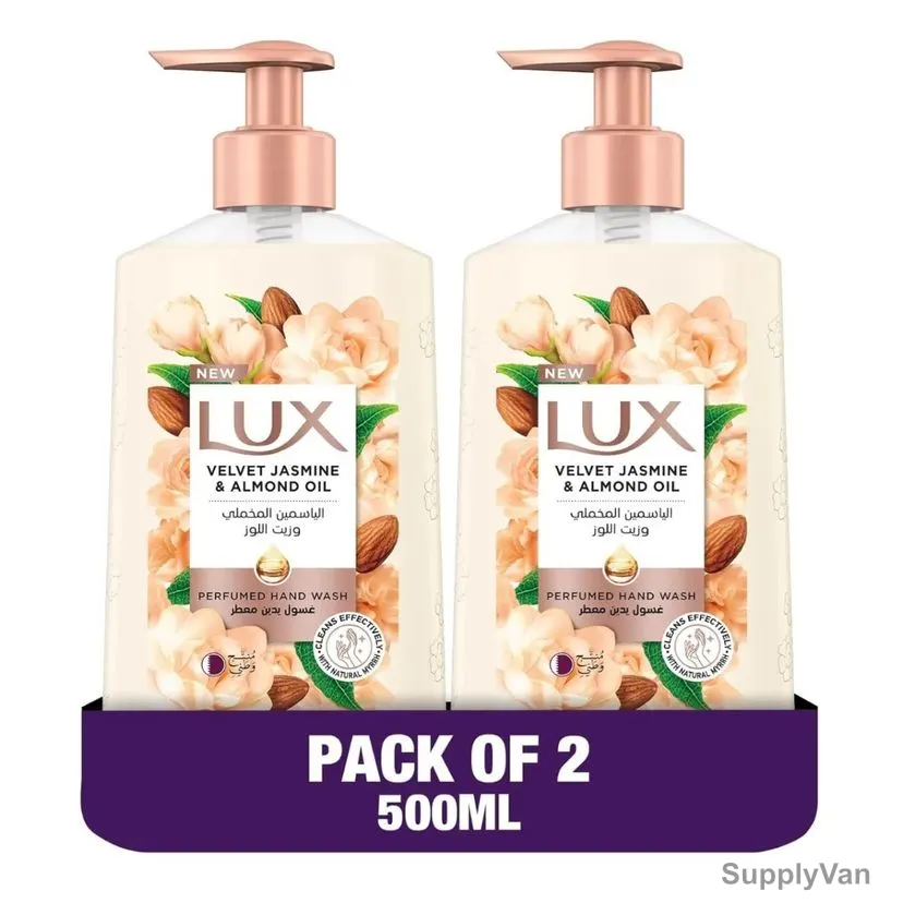 Lux Perfumed Liquid Hand Wash, Velvet Jasmin/Almond Oil, 500ML, 2 Pcs/Pack — image 1