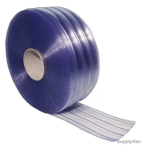 Curtain, Plastic, Ribbed, Transparent